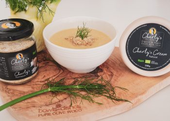 Romige venkelsoep met 2 soorten kaas